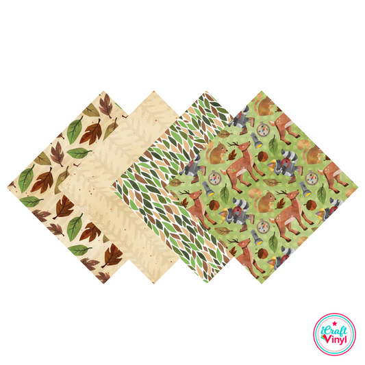 Woodlands Patterned HTV Pack