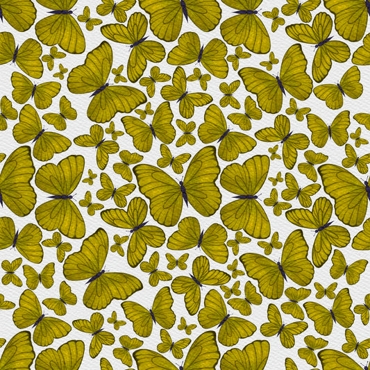 Yellow Butterflies 12x12 Patterned Vinyl Sheet