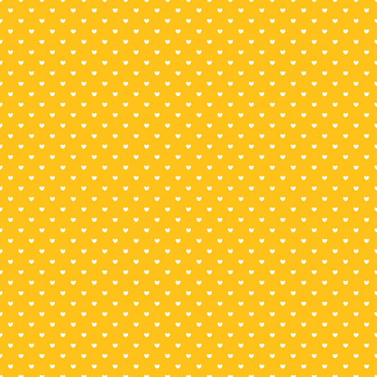 Yellow Mini Hearts 12x12 Patterned Vinyl Sheet
