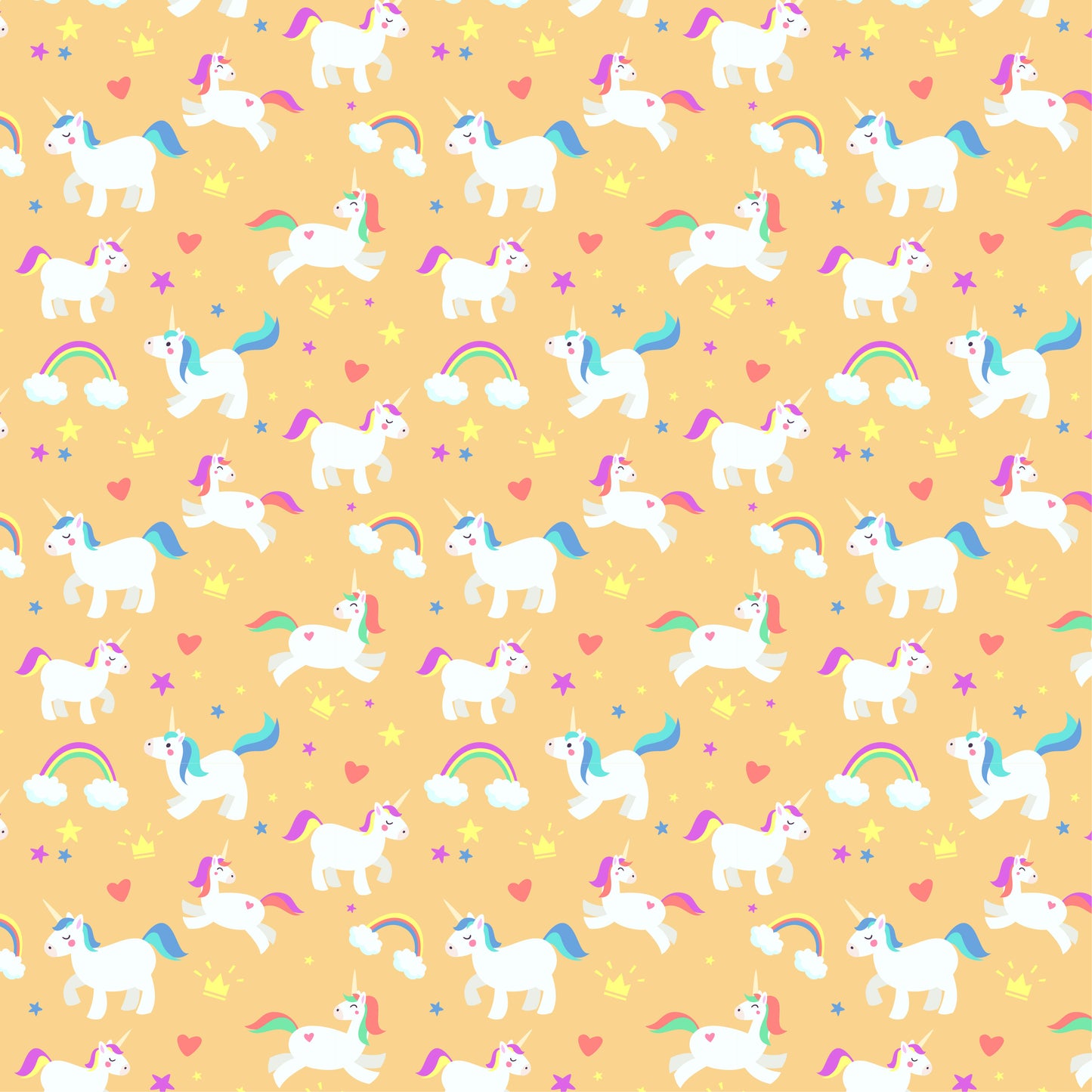 Yellow Unicorns 12x12 Patterned Vinyl Sheet